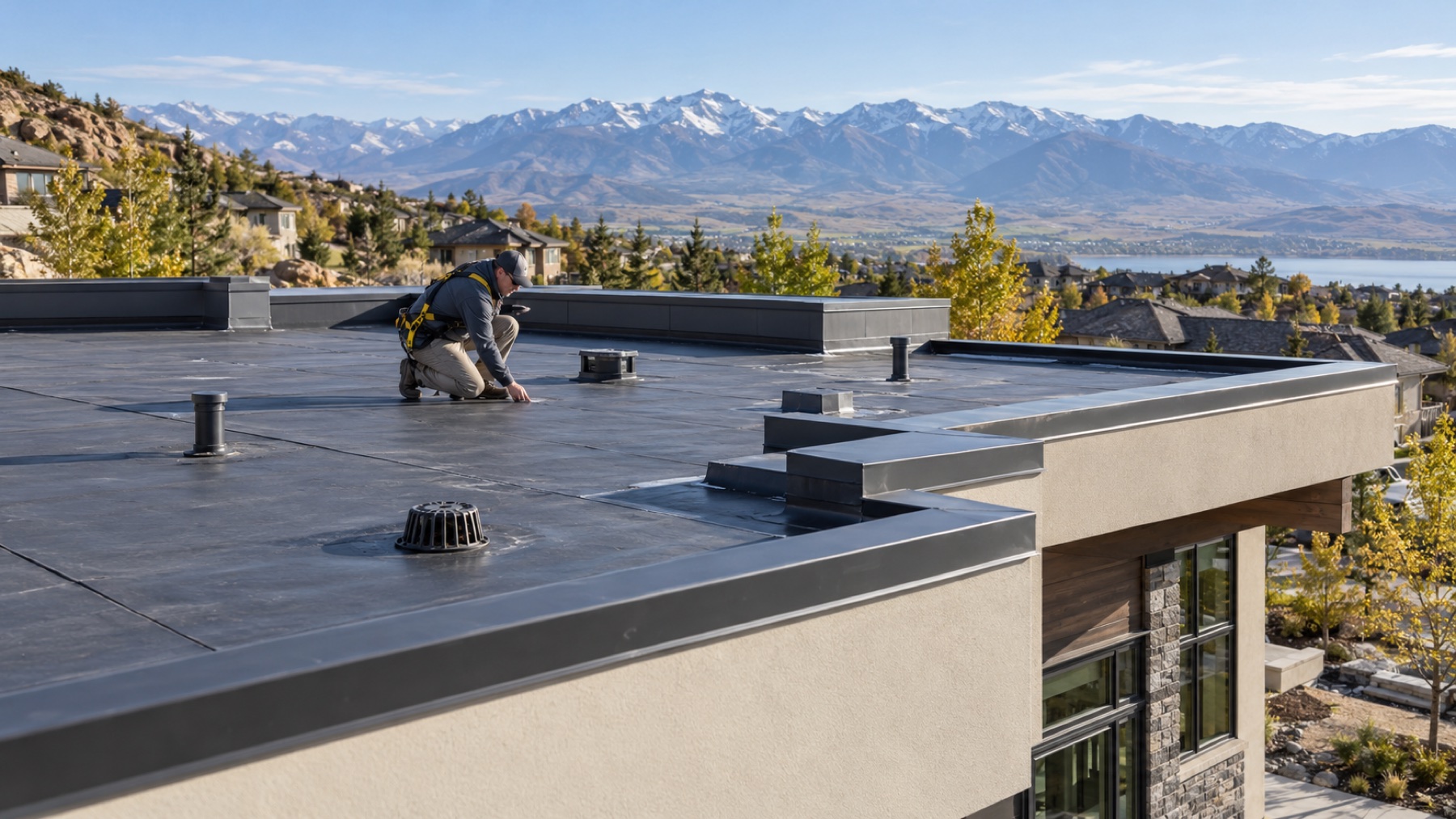 Independent inspection of a low-slope residential membrane roof